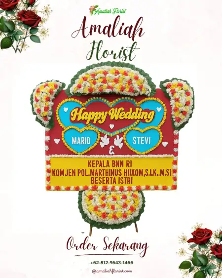 Papan Bunga Pernikahan Musatfak